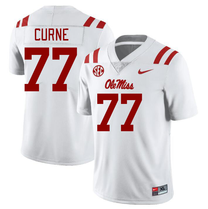 Men #77 Victor Curne Ole Miss Rebels College Football Jerseys Stitched Sale-White
